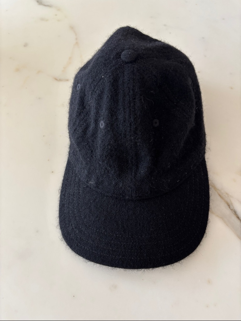 rag & bone Black Wool Baseball Cap